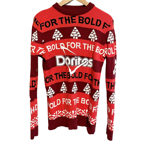 Doritos For the Bold Ugly Christmas Sweater Rare Knit Sweater - Picture 1 of 11